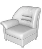 Кресло с правым подлокотником