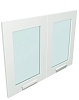 Комплект стеклянных низких дверей