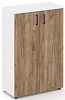 Офисный шкаф средний широкий (2 низких фасада, задняя стенка ЛДСП