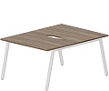 Составной Стол на 2 рабочих места (2 эргономичных выреза)