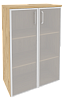 Офисный шкаф средний широкий (2 средних фасада стекло в раме)