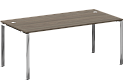 Стол рабочий руководителя на П-образном хромированном металлокаркасе