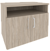 Офисная тумба для оргтехники, с нишей и распашными дверцами