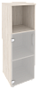Офисный шкаф средний узкий стекло (лев/прав) 