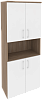 Офисный шкаф высокий широкий (4 низких фасада ЛДСП)
