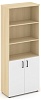 Офисный шкаф высокий широкий (2 низких фасада, задняя стенка ЛДСП