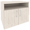 Офисная тумба для оргтехники, с нишей и распашными дверцами