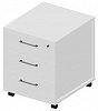 Тумба мобильная (3 ящика, стандартные колёсные опоры, ручки - хром)