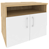 Офисная тумба для оргтехники, с нишей и распашными дверцами