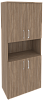Офисный шкаф высокий широкий (4 низких фасада ЛДСП)