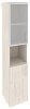 Офисный шкаф высокий узкий лев./прав.(1 низкий фасад ЛДСП + 1 низкий фасад стекло в раме)