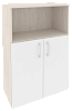 Офисный шкаф средний широкий (2 низких фасада ЛДСП)