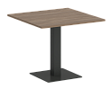 Стол для переговоров квадратный на металлической опоре