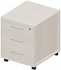 Тумба мобильная (3 ящика, стандартные колёсные опоры, ручки - алюминий)
