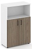 Офисный шкаф средний широкий (2 низких фасада, задняя стенка ЛДСП)