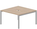 Составной стол на 2 рабочих места (2 эргономичных выреза)