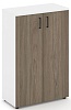 Офисный шкаф средний широкий (2 низких фасада, задняя стенка ЛДСП