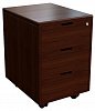Мобильная офисная тумба с колёсиками и замком, 3 ящика