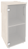Офисный шкаф низкий узкий лев./прав.(1 низкий фасад стекло)
