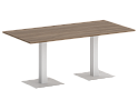Стол для переговоров прямоугольный на металлических опорах