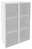 Офисный шкаф средний широкий (2 средних фасада стекло в раме)