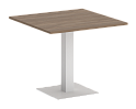 Стол для переговоров квадратный на металлической опоре
