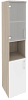 Офисный шкаф высокий узкий лев./прав. (1 низкий фасад ЛДСП + 1 низкий фасад стекло)