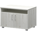 Офисная тумба для оргтехники, с нишей и распашными дверцами