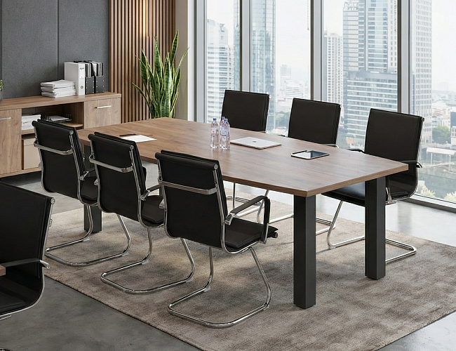 фото столы Фёст Металл Дуб