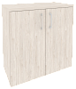 Офисный шкаф низкий широкий (2 низких фасада ЛДСП)