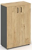 Офисный шкаф средний широкий (2 низких фасада, задняя стенка ЛДСП