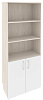 Офисный шкаф высокий широкий (2 низких фасада ЛДСП)