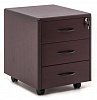 Мобильная офисная тумба с колёсиками и замком, 3 ящика