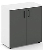 Офисный шкаф низкий широкий (2 низких фасада, задняя стенка ЛДСП)