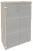 Офисный шкаф средний широкий (2 средних фасада стекло)