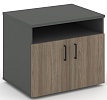 Офисная тумба для оргтехники, с нишей и распашными дверцами
