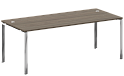 Стол рабочий руководителя на П-образном хромированном металлокаркасе