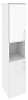 Офисный шкаф высокий узкий лев./прав.(1 низкий фасад ЛДСП + 1 низкий фасад белое стекло в раме)