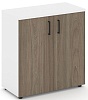 Офисный шкаф низкий широкий (2 низких фасада, задняя стенка ЛДСП)