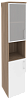 Офисный шкаф высокий узкий лев./прав. (1 низкий фасад ЛДСП + 1 низкий фасад стекло)