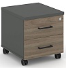 Тумба мобильная 2 ящика. Стандартные колеса