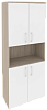 Офисный шкаф высокий широкий (4 низких фасада ЛДСП)