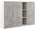 Офисный шкаф средний 3 створки, с нишей
