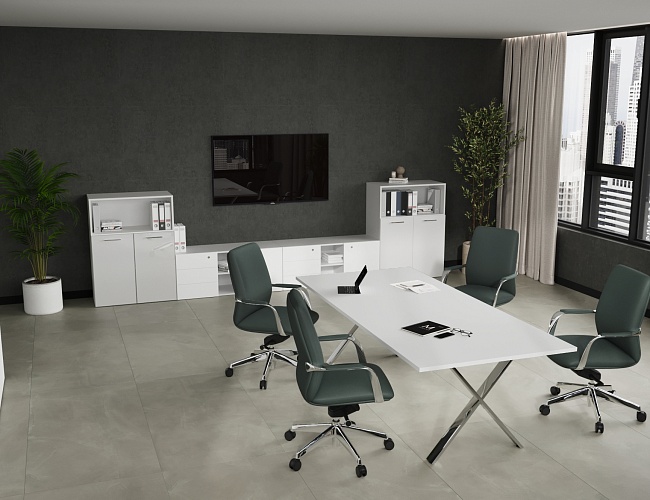 фото столы Кросс Белый №4