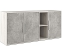 Офисный шкаф низкий 3 створки, с нишей