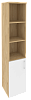 Офисный шкаф высокий узкий лев./прав. (1 низкий фасад ЛДСП)