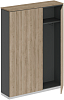 Офисный шкаф высокий с узким гардеробом