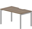 Стол рабочий на металлокаркасе (П-опоры / с эргономичным вырезом)