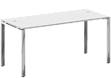 Стол рабочий руководителя на П-образном хромированном металлокаркасе
