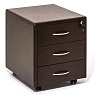 Мобильная офисная тумба с колёсиками и замком, 3 ящика